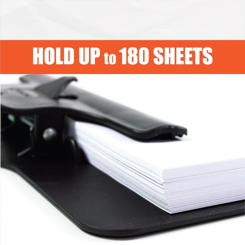 Yosogo A4/Letter Size Plastic Clipboard â€“ 2 Pack with Handy Pen Holder & Bonus Pen â€“ Holds up to 40 Sheets â€“ Durable Plastic â€“ Writing, Office, Stationary, School Supplies Set - Image 5